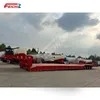 Factory Price 4 Line 8 Axles 40-80 Ton Lowboy Trailer Heavy Duty Equipment Transport Extendable Lowbed Semi Trailer for Sale