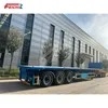 3 Axle Load 40 Tons Flat Bed Truck Semi Trailer Blue Color Container Cargo Equipment Transport Support Customization Flatbed Semi Trailer