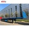3 Axle Load 40 Tons Flat Bed Truck Semi Trailer Blue Color Container Cargo Equipment Transport Support Customization Flatbed Semi Trailer