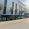 3 Axle 20 FT 40 FT Container Cargo Transport Heavy Duty Flatbed Truck Flatbed Semi Trailer Support Customization Flatbed Trailer