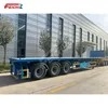 Best Selling Flatbed Trailer 3 Axle 20 FT 40 FT Flat Bed Truck Semi Trailer Blue Color Container Cargo Transport Flatbed Semi Trailer