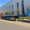 Best Selling Flatbed Trailer 3 Axle 20 FT 40 FT Flat Bed Truck Semi Trailer Blue Color Container Cargo Transport Flatbed Semi Trailer