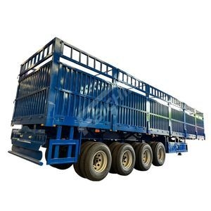 Feichi 3 4 Axle Drop Side Wall Fence Semi Trailer Sidewall Dropside Cargo Transport Truck Trailer for Sale with High Quality