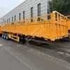 Hot Sale Chinese Manufacturer 3 Axle High Hurdle Semi-Trailer 60 Tons Capacity with Side Wall Fence Truck Trailer