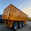 3 Axle Rear Tip Dump Trailer Rectangle Hydraulic 60 Tons Transport Coal Sand Tipper Truck Heavy Duty Dump Trailer