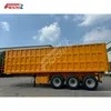 3 Axle Rear Tip Dump Trailer Rectangle Hydraulic 60 Tons Transport Coal Sand Tipper Truck Heavy Duty Dump Trailer