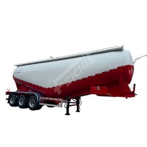 3 Axle 50 Cubic Meters Fly Ash Cement Tank Car 60 Ton High Payload Powder Tank Bulk Cement Tank Truck Trailer Factory Price