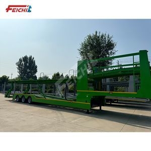 Factory Price 4 6 8 Car Trailer Heavy Duty 3 Axles Vehicle Transport Semi Trailer Hydraulic Lifting Car Carrier Truck Trailer