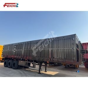 Factory Supply 3 Axle Cargo Box Type Semi-Trailer Carbon Steel 40 Tons Fully Enclosed Transport Cargo Van Semi-Trailer for Sale