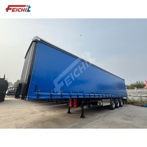 3 Axles 40tons Side Curtain Trailer up to 60tons Carry Cargo Side Curtain Semi Trailer with PVC Tarpaulin