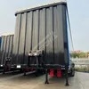 3 Axles 40tons Side Curtain Trailer up to 60tons Carry Cargo Side Curtain Semi Trailer with PVC Tarpaulin
