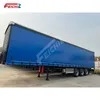 3 Axles 40tons Side Curtain Trailer up to 60tons Carry Cargo Side Curtain Semi Trailer with PVC Tarpaulin