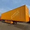 Feichi Brand of 3axle of Curtain Trailer 40 Foot Van Box Semi Trailer for Cargo Transport for Sale