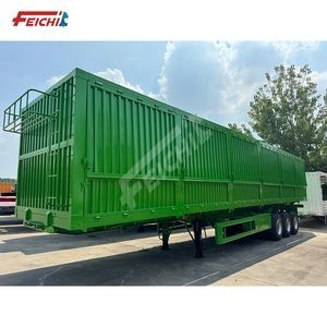 Tri-Axles Bulk Cargo/ Foods Transport Steel Box Semi Trailer Enclosed Van Semi Trailer Truck Trailer for Sale