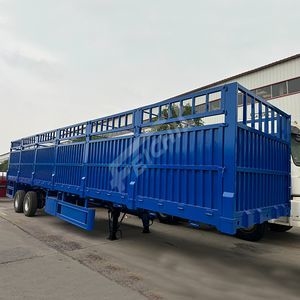 Direct Factory Sale Cost Price 2 Axles 60 Tons Railing Cargo Transport Semi Truck Fence Truck Trailer for Sale