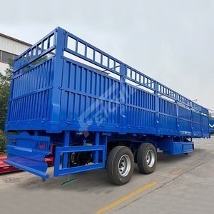 Hot Sale 2 Axles 50 Tons Fence Truck Semi-Trailer Carrying Livestock Animal Fence Trailer Truck Barn Transport Railing Semi-Trailer